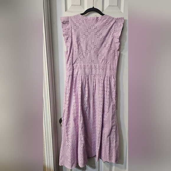 NWT J.Crew Lavender Eyelet Dress - Picture 9 of 9